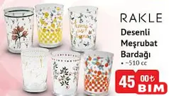 RAKLE DESENLİ MEŞRUBAT BARDAĞI 510 CC